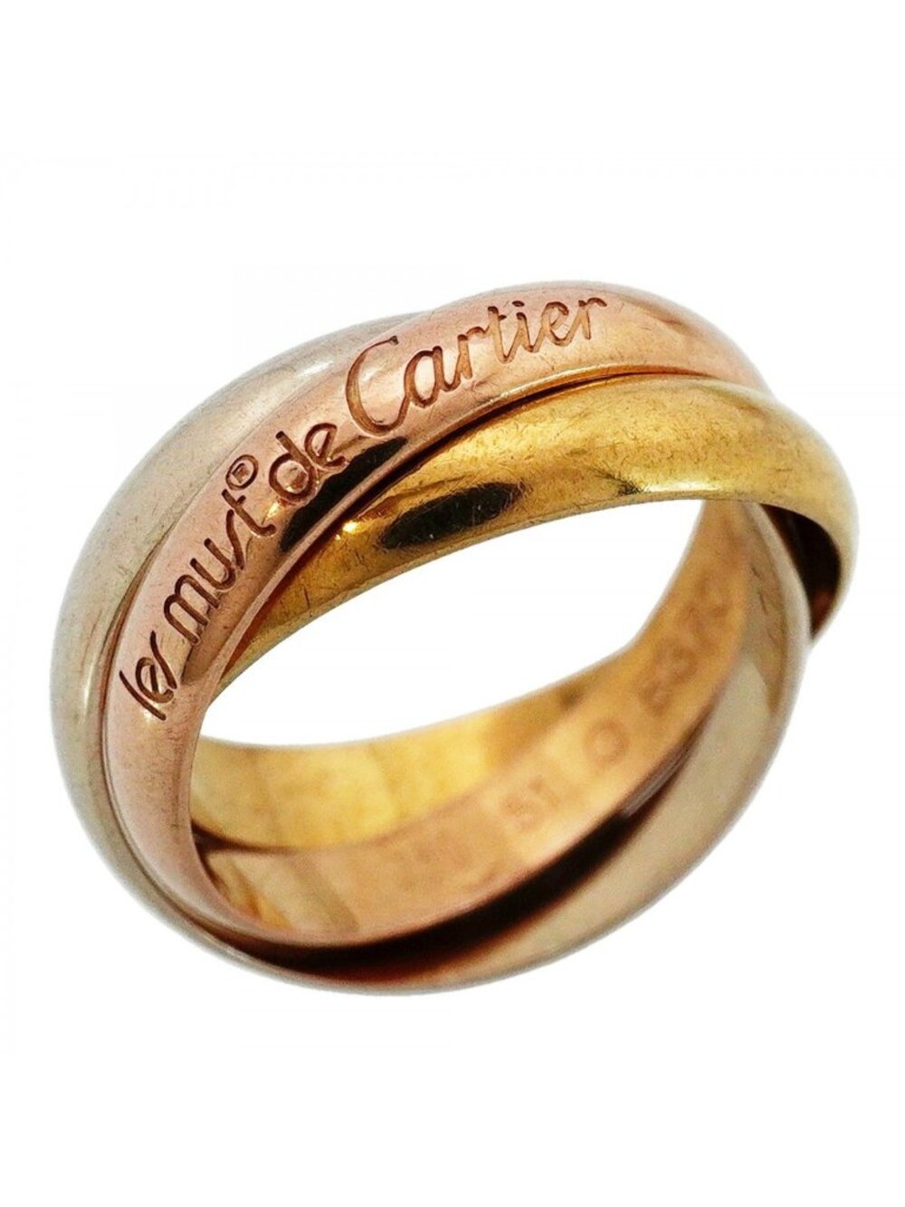 Cartier Ring Trinity Classic 18k Yellow Gold 18k White Pink